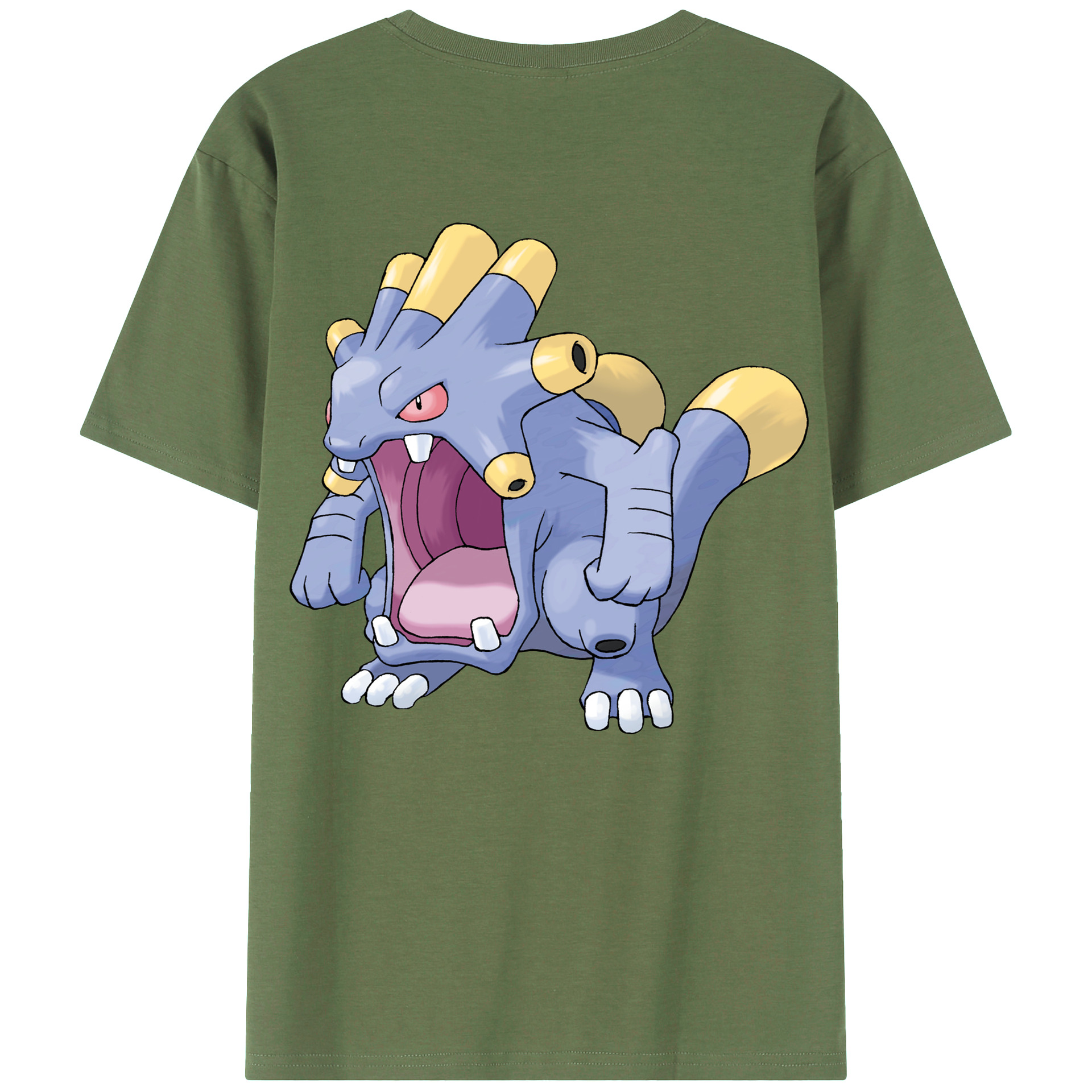 （画像用） ポケットモンスター Pokémon 綿100％ メンズ半袖Tシャツ（バックプリント） 通気性
